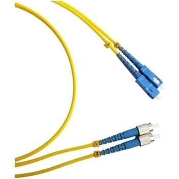 Conneu FC-UPC-SC-UPC, дуплекс, сингъл мод OS2, 3 мм оптичен пач кабел & mdash; 2 метра (CNFJ-FCSCOS2DYE3mm-2)