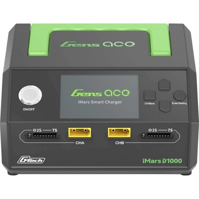 GensAce Acepow Electronics Co. Ltd Imars D1000 G-Tech Dual Channel AC 1000W nabíjač čierny