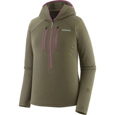 Patagonia Дамски поларен пуловер Patagonia Women's R1 Ultralight Hoody Fleece jumper - Basin Green - размер XL (105-7274-0115)