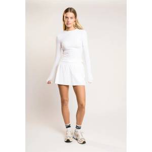 Agon Signature White Long-Sleeve- Top - White