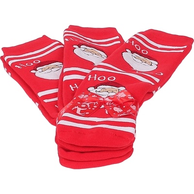 Коледен комплект термо чорапи в червено - Хо-хо-хо