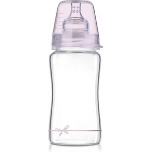 LOVI Шише Lovi - Baby Shower, стъклено, 250 ml, 3 м+, розово (74/204_g) - ozone