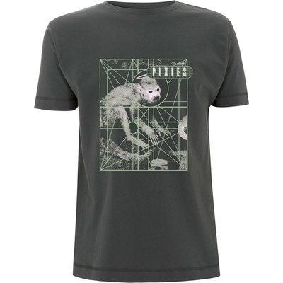 Pixies tričko Monkey Grid šedé