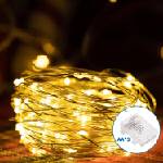 Aigostar -LED външен коледен гирлянд 150xLED/8 функции 3xAA 15, 3m IP44 топло бяло (AI1311)