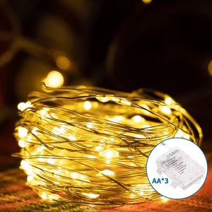Aigostar - LED външна гирлянда 150xLED/8 функции 3xAA 15, 3 m IP44 топла бяла (AI1311)