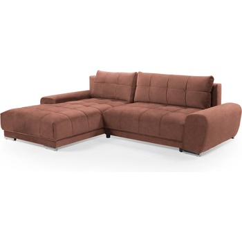 TEDIVA Ляв ъглов диван rubio с механизъм за сън - Коралово (mmsho23lm-clo63)