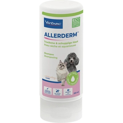 Virbac Allerderm suchá a šupinatá kůže šampon pro psy a kočky 250 ml