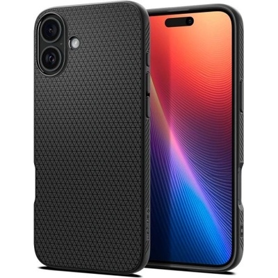 Apple Силиконов калъф Spigen Liquid Air Apple iPhone 16 Plus, Matte Black