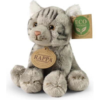 Rappa Плюшена котка сива седяща 14 см eco-friendly