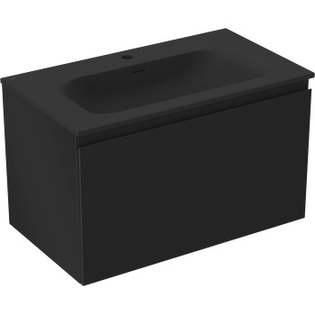 Mexen Orio баня шкаф 80 см с мивка Vela, 1 чекмедже, черна мат - 91A10-08047-1-BF71-W23M71 (91A10-08047-1-BF71-W23M71)