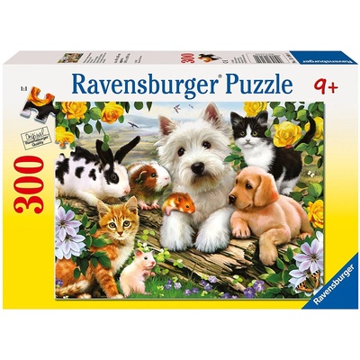 Ravensburger Пъзел Ravensburger от 300 части - Щастливи животни (13160)