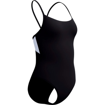 Speedo Дамски бански костюм Speedo Women's Solid Racerback 1 Piece Swimsuit - Anthracite / White (150-4568-0413)