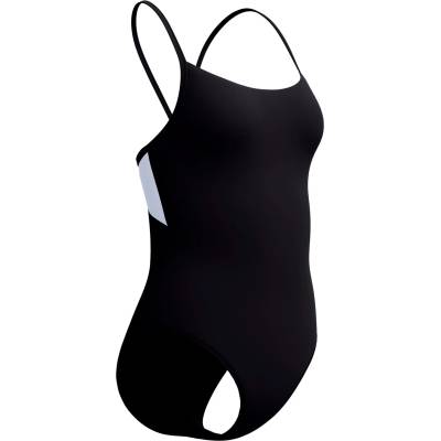 Speedo Дамски бански костюм Speedo Women's Solid Racerback 1 Piece Swimsuit - Anthracite / White (150-4568-0413)