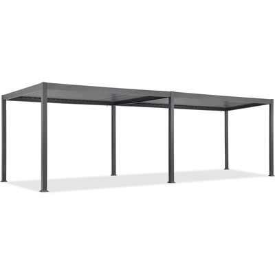 Garden Point Свободностояща пергола за тераса Lagos 3x6 с 3 м странични ролетни щори Garden Point в антрацитно-бял цвят (GAP1377)