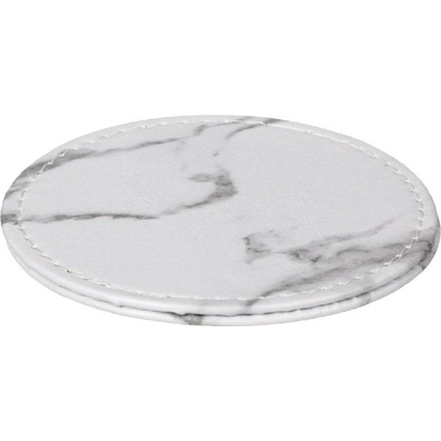 Кръгла кожена подложка за чаша с мраморен ефект