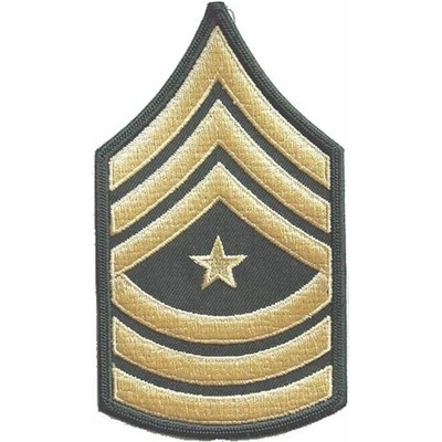 Nášivka: Hodnost US ARMY rukávová Sergeant Major olivová | žlutá