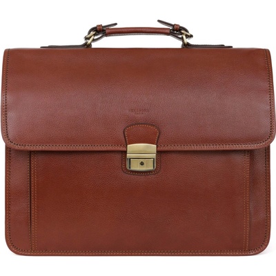 Hexagona pánska kožená aktovka 119057 hnedá