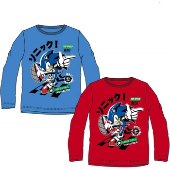 Setino Тениска с дълъг ръкав Соник, червено Размер - деца: 116