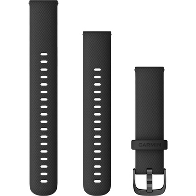 Garmin Каишка Garmin - QR Silicone, Venu 2S/3S, 18 mm, Black/Slate (010-12932-01)