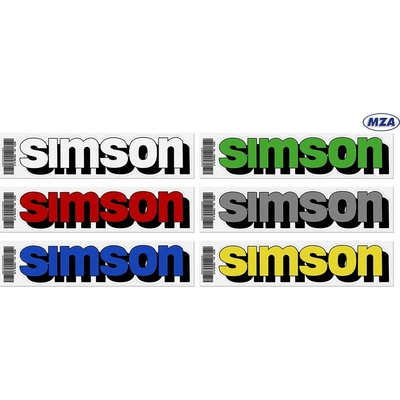 Samolepka nádrže Simson - MZA - 1ks Bílá