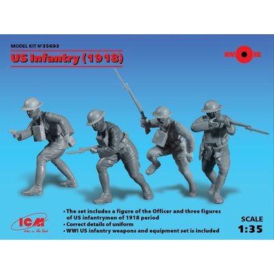 ICM US Infantry 1918 4 figúrky 1:35