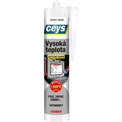 CEYS Silikon acetát vysoká teplota 280g černý