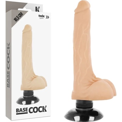 Вибратор с регулируема вакуумна основа, 18, 5см. - Basecock Twix 1 (D-223027)