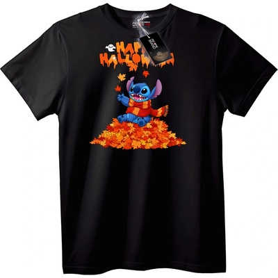 NOONEBRAND Тениска Стич Щастлив Halloween - 6XL, White