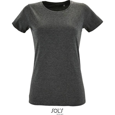 SOL'S REGENT FIT / Дамска тениска Slim Fit - тъмносив меланж XXL (252758r6405)