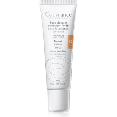 Avène Couvrance Fluid Foundation Corrector tekutý krycí make-up SPF 20 2,0 Natural 30 ml
