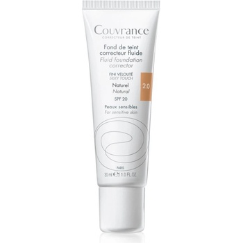Avène Couvrance Fluid Foundation Corrector tekutý krycí make-up SPF 20 2,0 Natural 30 ml