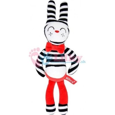 Hencz Toys plyšová hračka v kontrastných farbách králiček červený
