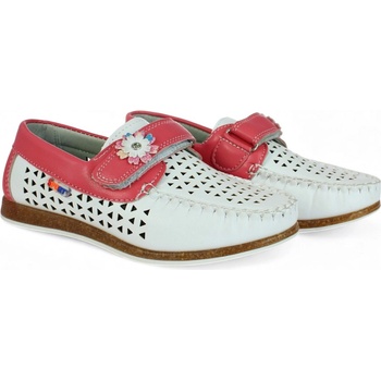 Baleríny ažurové krásné dívčí boty na suchý zip 6569