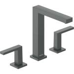Hansgrohe Tecturis E - Смесител за умивалник с изпускателен клапан Push-Open, монтаж с 3 отвора, EcoSmart+, матиран черен хром 73030340 (73030340)