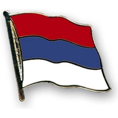 Odznak (pins) 20mm vlajka Srbsko - farebný