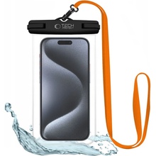 TECH-PROTECT UWC7 Univerzální vodotěsné pouzdro do 6.9" BLACK / ORANGE