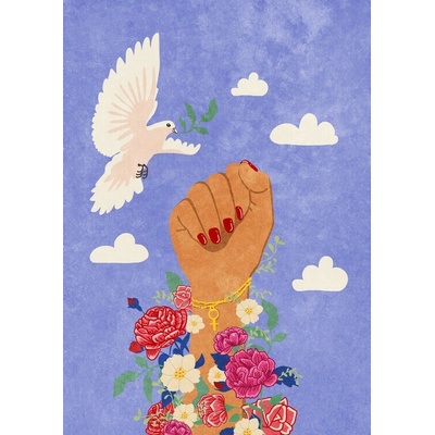 Plagát, Obraz - Feminist Fist, Raissa Oltmanns, 30 × 40 cm