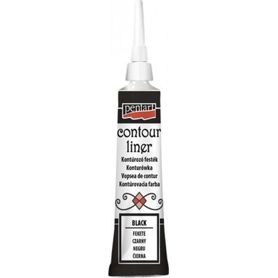 Pentart Konturovací liner univerzální 20 ml ČERNÁ – Zboží Dáma