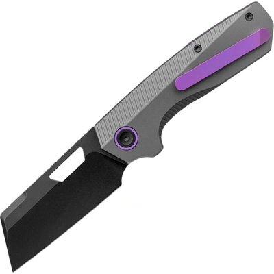 Vosteed Nip-L Elmax Black Stonewash+Dim Gray Titanium Top Liner Lock Left hand A4206