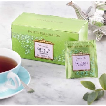 FORTNUM & MASON zelený čaj EARL GREY 25 sáčků
