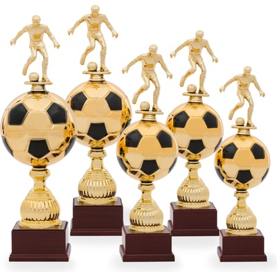 Pohár EDICE FOTBAL výška 39 cm zlatý černý