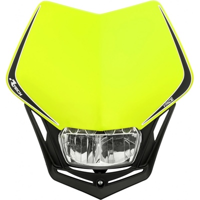 Rtech UNI přední maska včetně světla V-Face FULL LED neon žlutá/černá