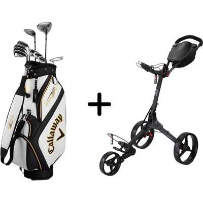 Callaway Warbird set pravý ocel + vozík Big Max IQ 2