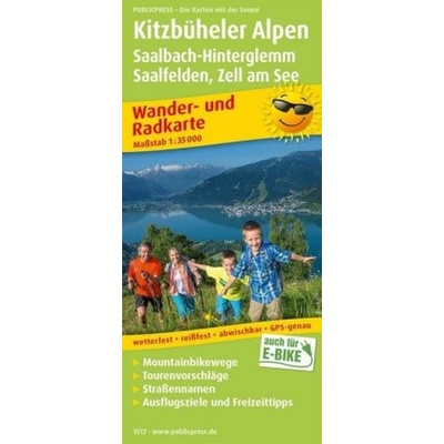 PublicPress Wander- und Radkarte Kitzbüheler Alpen Saalbach-Hinterglemm Saalfelden Zell am See