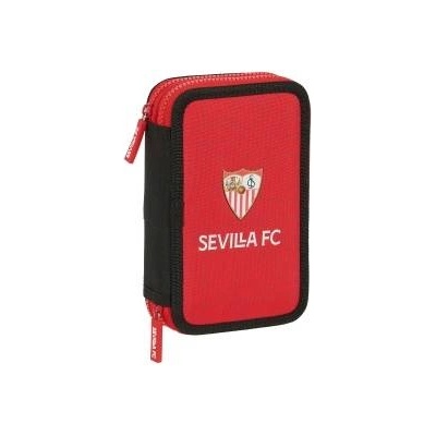 Sevilla Fútbol Club Двоен Несесер Sevilla Fútbol Club Черен Червен 12.5 x 19.5 x 4 cm (28 Части)
