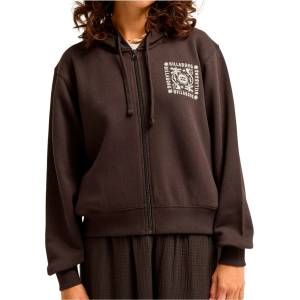 Billabong Дамско яке за тренировка Billabong Women's Always Looking Zip Hood Training jacket - Black Pebble - размер XS (103-3062-0111)