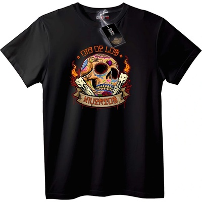 NOONEBRAND Тениска Skull от Деня на Мъртвите - M, White