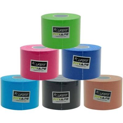 Lifefit tejpovací pásky Kinesion tape 5cm x 5m 6 ks