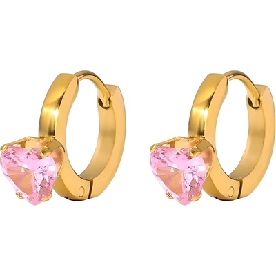 HARAHU Обеците ba-23560 - Златна / Розова kp23560 (ba-23560)