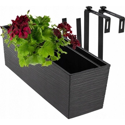 Kadax Květináč plast šedý 56 x 56 x 19 cm